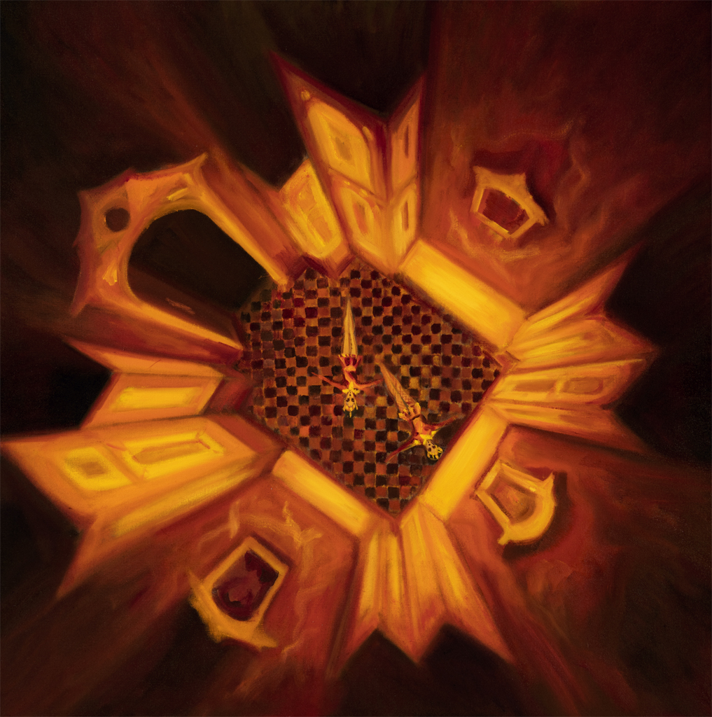 Dno, 2024, 115 x 115 cm, olej na plátně