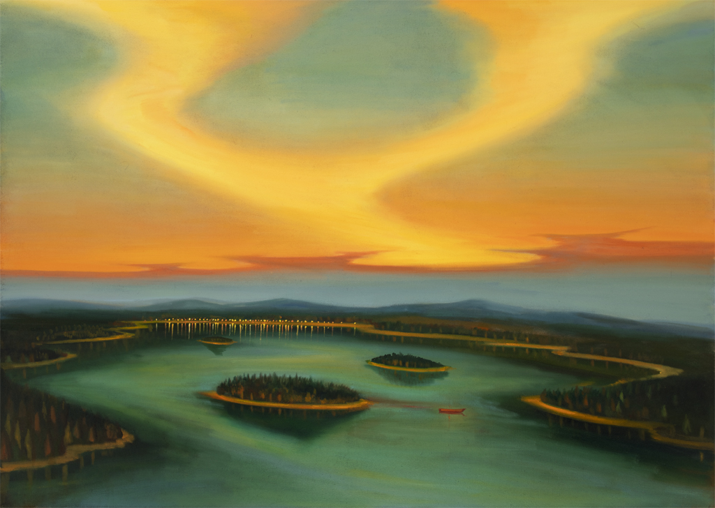 Záře, 2025, 150 x 210 cm, olej na plátně