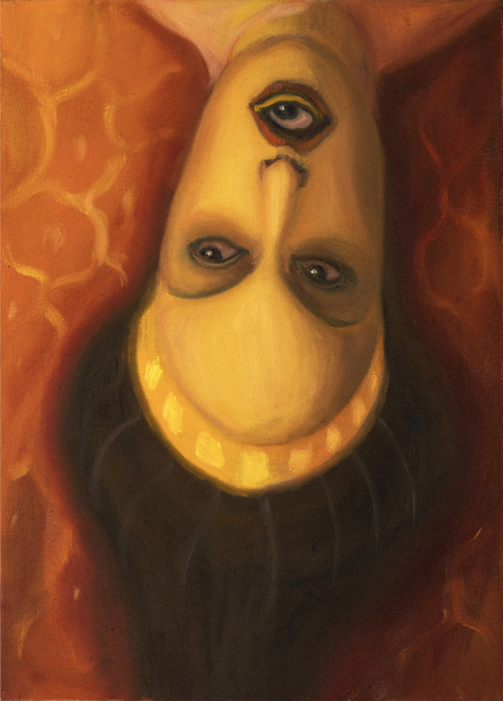 Oko, 2021, 70 x 50 cm, olej na plátně