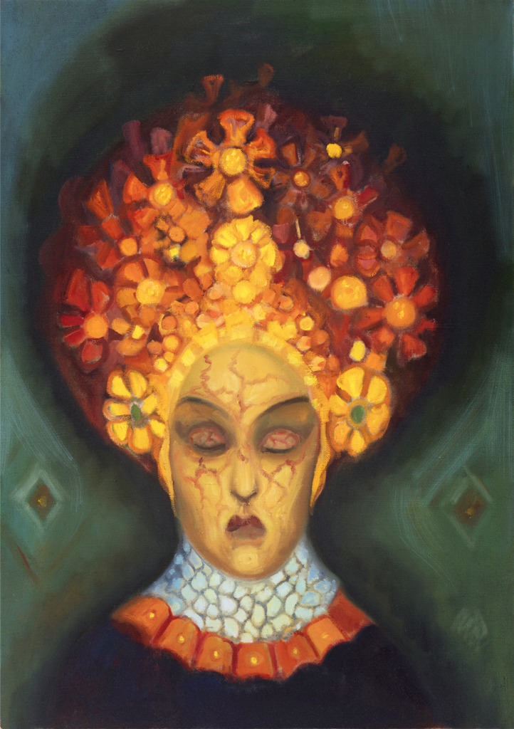 Mrtvá Němka, 2021, 100 x 70 cm, olej na plátně
