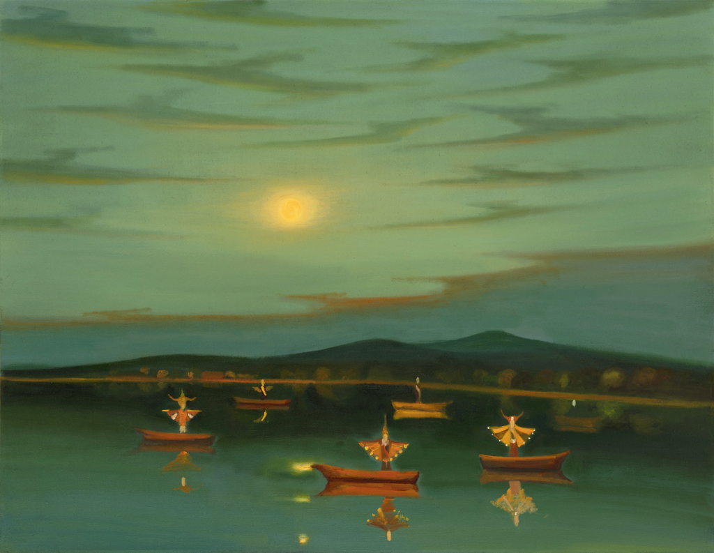 Lodičky, 2021, 125 x 150 cm, olej na plátně