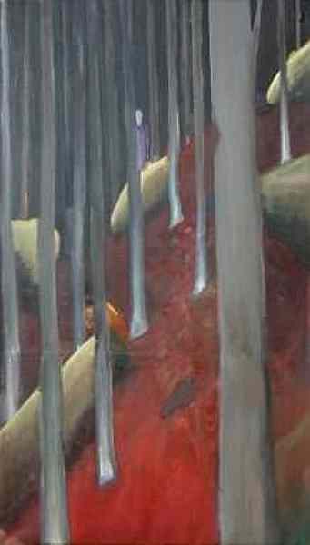 Will-o'-the-wisp, 1996, 145 × 76 cm, oil on canvas