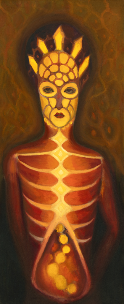 Maso, 2024, 170 x70cm, olej na plátně