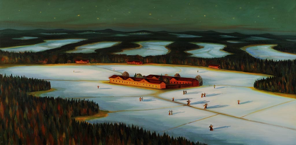 A Silvester Night,  2011, 101 × 210 cm, oil on canvas