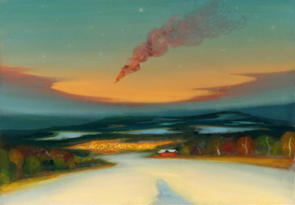 Bolid, 2024, 70 x 100 cm, olej na plátně