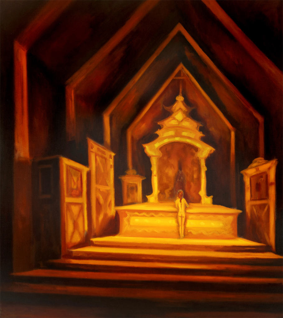 Stodola, 2024, 170 x 150cm, olej na plátně