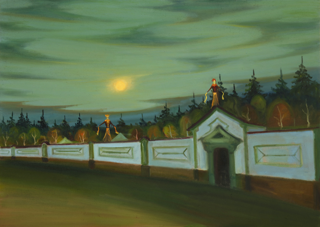 Zeď, 2021, 100 x 140 cm, olej na plátně