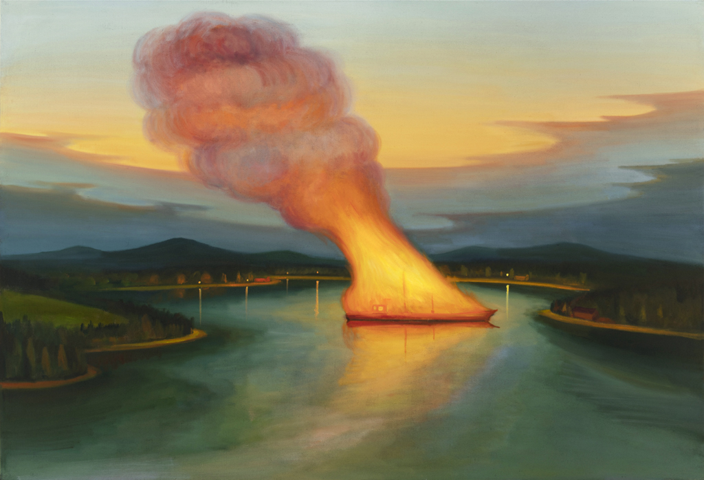 Jachta, 2021, 143 x 210 cm, olej na plátně