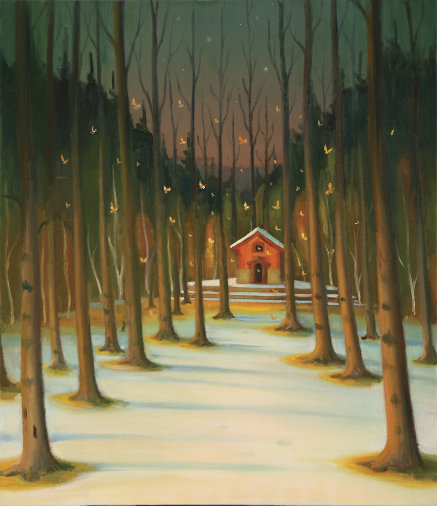Tichá noc, 2021, 115 x 100 cm, olej na plátně