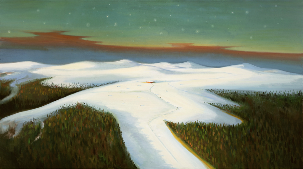 Hory, 2018, 120 x 210 cm, olej na plátně