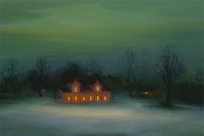 Mlha, 2025, 90 x 130 cm, olej na plátně