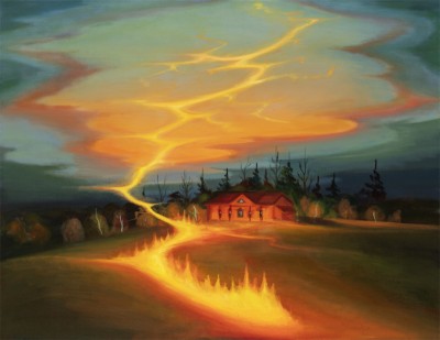 Blesk, 2025, 115 x 150 cm, olej na plátně