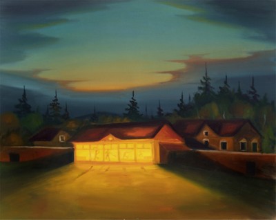 Rvačka, 2025, 100 x 125 cm, olej na plátně