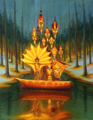 Loď bláznů, 2026, 160 x 125 cm, olej na plátně