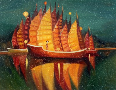 Džunky, 2026, 120 x 155 cm, olej na plátně