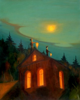 V měsíčním svitu, 2026, 125 x 100 cm, olej na plátně