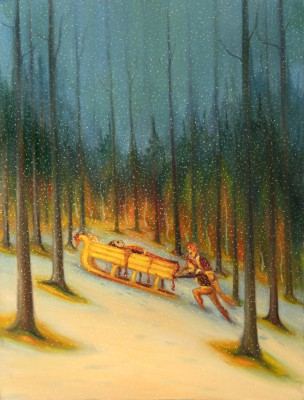 Opilá princezna, 2026, 150 x 115 cm, olej na plátně