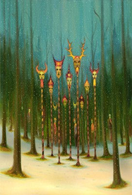 Hlavy, 2022, 170 x 115 cm, olej na plátně