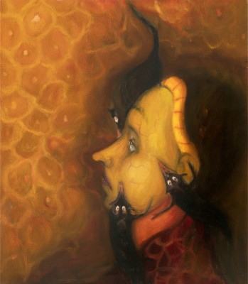 Hlodavci, 2021, 80 x 70 cm, olej na plátně