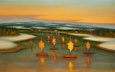 Voraři, 2025, 120 x 189cm, olej na plátně